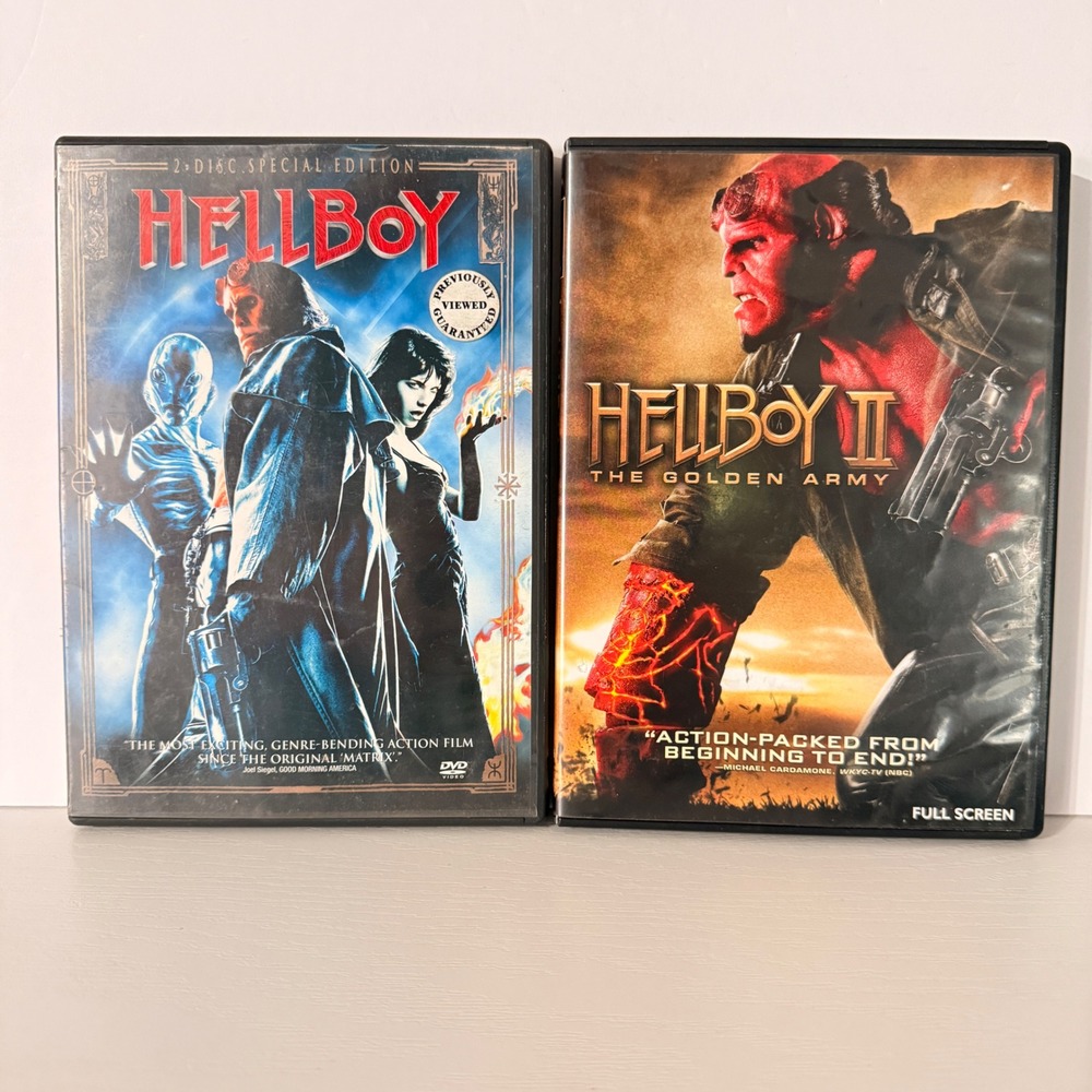 Hellboy 2-Disc Special Edition and Hellboy II The Golden Army DVD Movie Lot